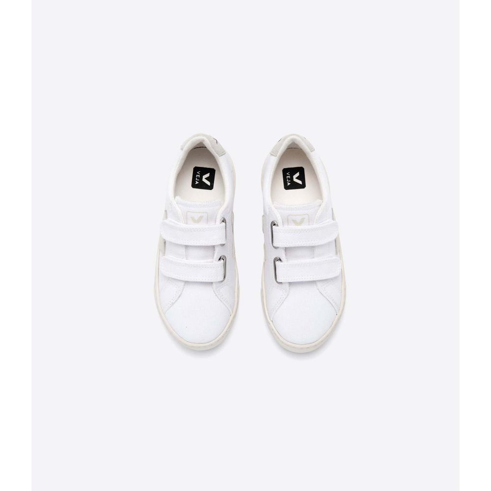 Veja ESPLAR CANVAS Sneakers Kinderen White/Beige | BE 818QMA